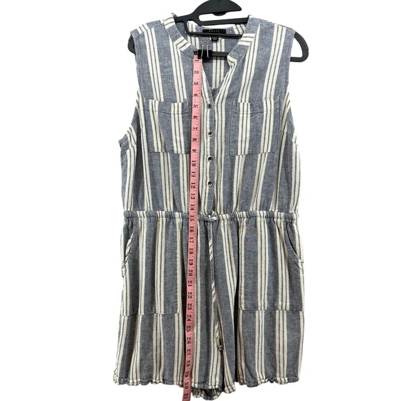 Kelly Renee Striped‎ Romper Drawstring Waist Sleeveless Casual XL - Picture 5 of 7
